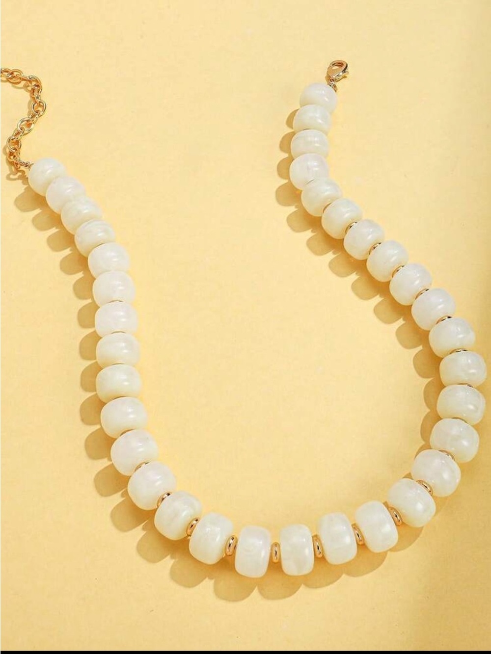 Chunky Resin Beaded Statement Necklace
